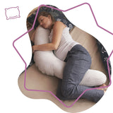 Badabulle Amningskudde och fluffig gravidkudde, 150 cm, med överdrag, ergonomisk form Tillbehör Mat och Amning Bebe Naty Shop