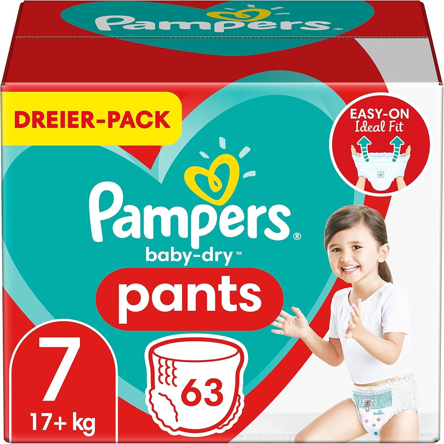 Pampers Baby-Dry blöjor, storlek 8, 43 blöjor, från 19 kg, Jumbo+ förpackning
