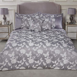 Emma Barclay Butterfly Meadow Täcken för King Size säng, 100 % polyester, Cream Naty Shop Täcken och täcken Silver Super King