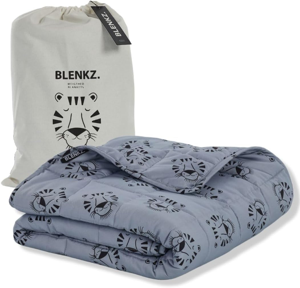 Vägt babyfilt | 3,5 kg | 100X150cm | Terapifilt | Tyngda filtar | Tung filt (blått tigeransikte, 3,5Kg-100X150 Cm) BLENKZ sängar och filtar. Blått tigeransikte 5Kg-140X200Cm