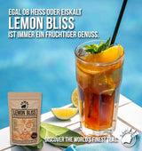 Nananatura'S Original LEMON BLISS TEA 85G | Fruktigt och uppfriskande sommarörte | Som kallt te, iste eller klassiskt varmt | Med blommor, löv och solmogna bär | Inget socker