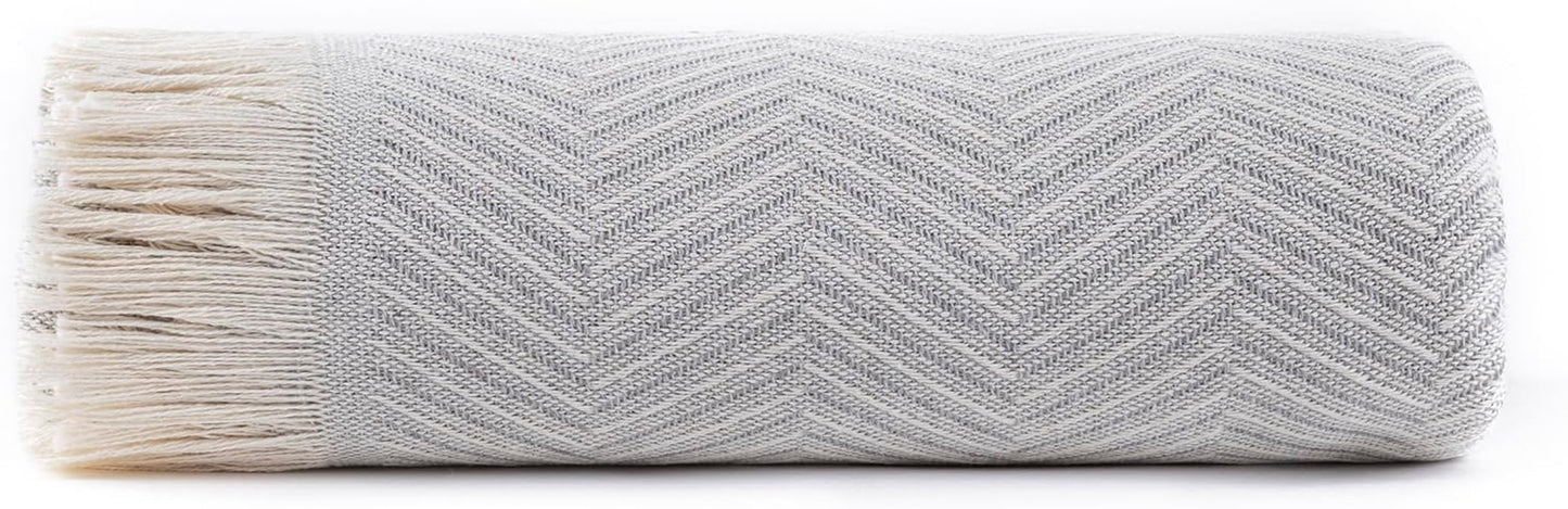 Todocama multifunktionellt överkast, överkast, överkast, sofföverdrag, jarapas, fiskbensmönster (230 X 260 Cm, sandbeige). Sängar och filtar Besuche den Todocama-Store Ljusgrå 180X260