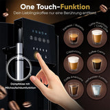 Helautomatisk ProfiCook® espressomaskin med mjölkskummare för cappuccino | Konisk slipmaskin | med koppvärmefunktion | Italiensk professionell pump | Pekskärm | Espresso | PC KAV 1281