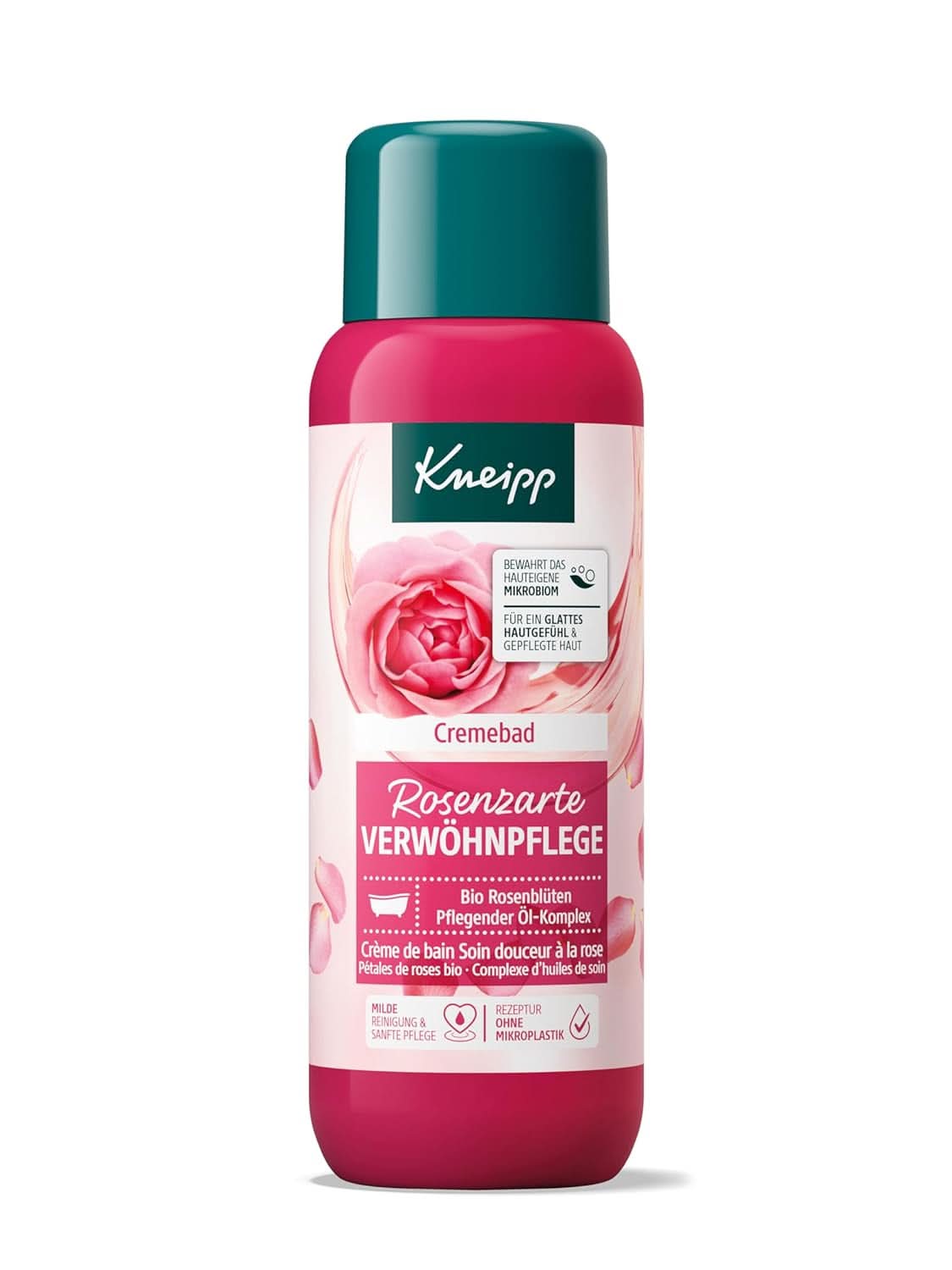 Kneipp, badtillsats med högkvalitativt extrakt av ekologiska rosenblommor och ett komplex av närande oljor, 400 ml dusch och bad Naty Shop