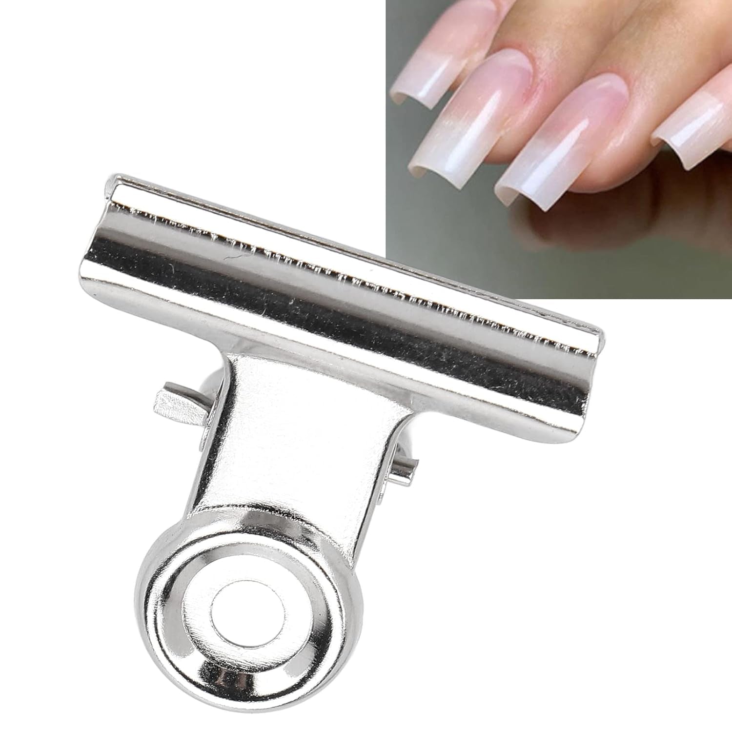 10 st Nagelklämmor Metallklämma Nagelförlängningsklämma Nagelkonstverktyg Glasfiberfixare Nagelkonsttillbehör Hållbar praktisk utrustning Hemma Gör-det-självsalong