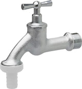 Hornkran - 20,95 mm (1/2 tum) hangänga - Inkluderar slanganslutning - Högkvalitativ mässing - Idealisk som utomhuskran / regnfatskran / kran / avstängningsventil / FLOR92590