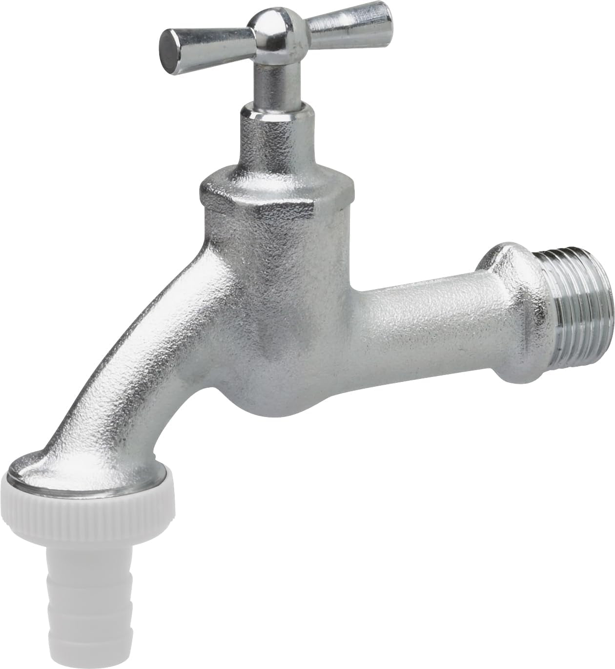 Hornkran - 20,95 mm (1/2 tum) hangänga - Inkluderar slanganslutning - Högkvalitativ mässing - Idealisk som utomhuskran / regnfatskran / kran / avstängningsventil / FLOR92590