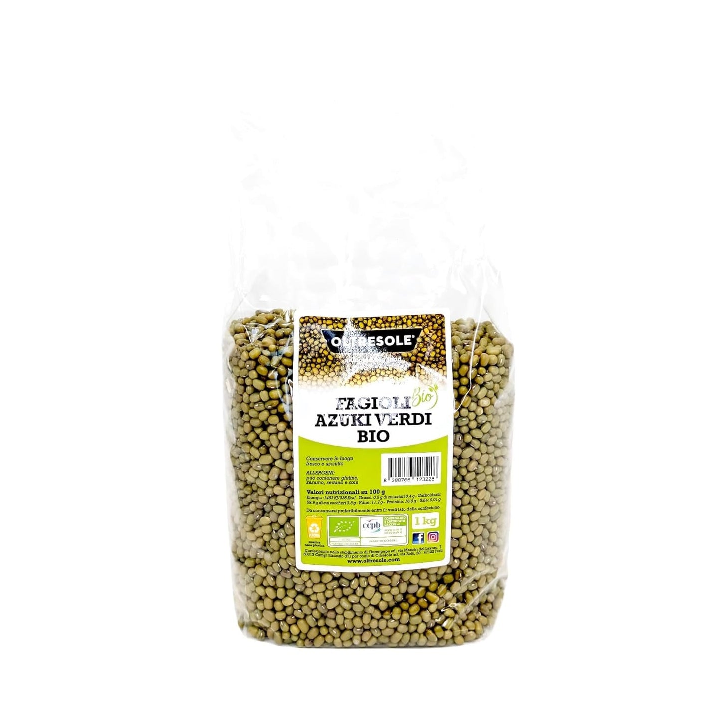 Ekologiska gröna Azukibönor, 5 kg, torkade baljväxter från kontrollerade ekologiska grödor, perfekt för vegan- och vegetariska soppor, sallader och recept, ekonomipaket