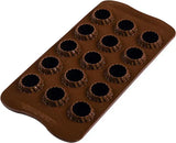 Silikomart 3D Flaming Chokladform - Unika 3D-former med inre kant för runda baser