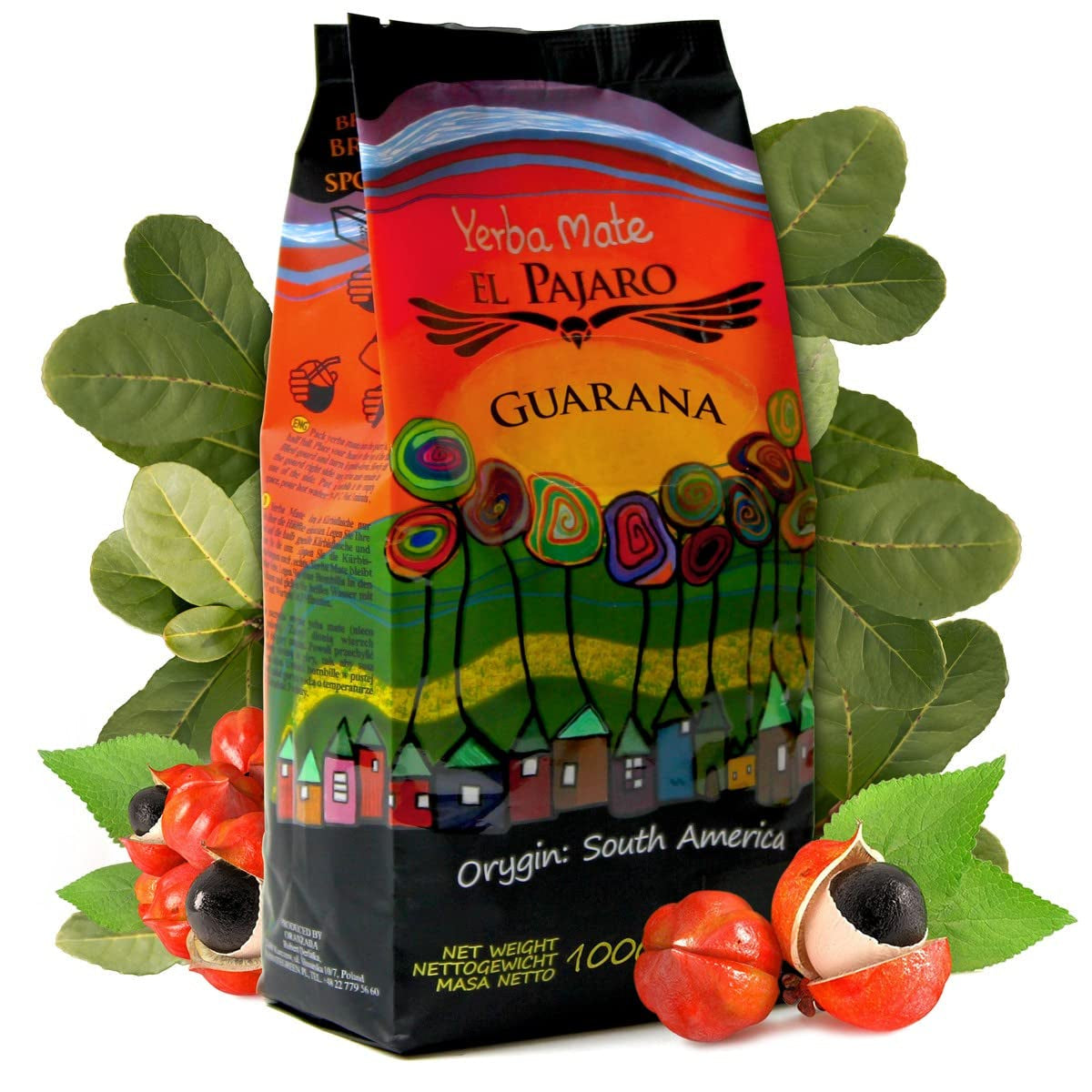 Guarana 1000 g | Mate Tea från Paraguay | Stark, med catuava, guaranapulver, lime | Extra stark, uppiggande, hög stimulans
