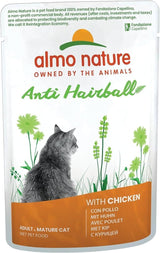 Almo Nature Functional - Anti-hårbollar - Våtfoder för vuxna och mogna katter - med valpar - Motverkar bildning av hårbollar - 70 g (förpackning med 30)