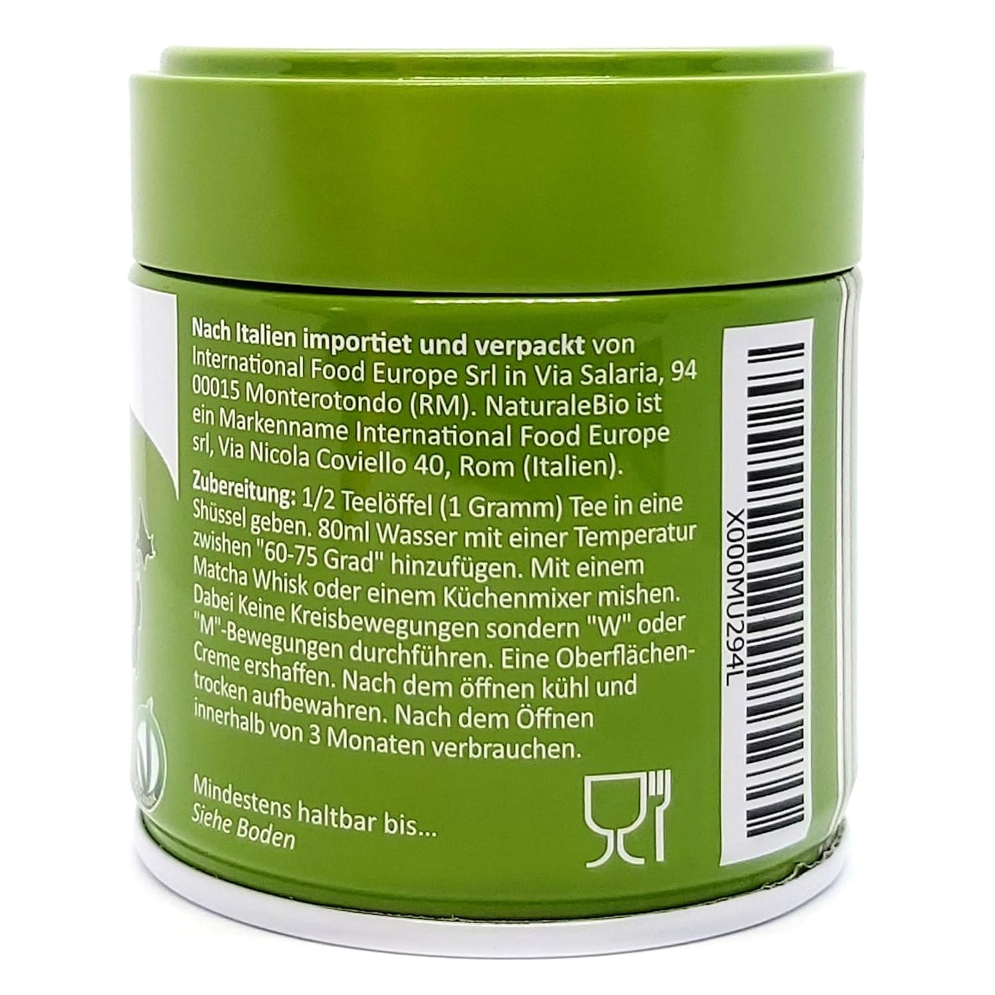Naturalebio Ceremonial Grade Matcha Tea Powder Original grönt te från Japan. Matcha grönt tepulver av ceremoniell kvalitet tillverkat i Uji, Kyoto. Perfekt för att dricka, laga mat och latte. Kartong med 30 g.