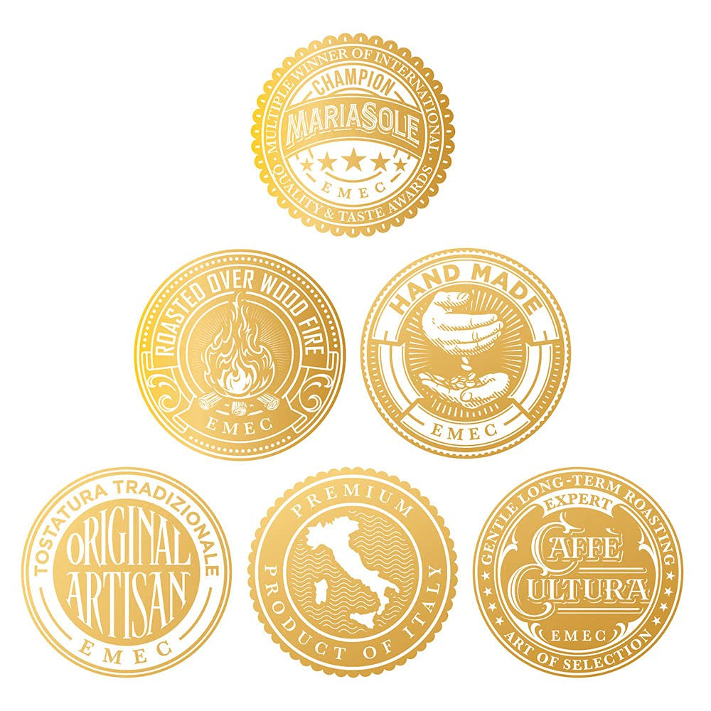 Ekologiskt espressokaffe, 250 g påsar - traditionellt rostat på vedeld, hantverk - Ekologiska premiumkaffebönor för automatiska espressomaskiner och portafilter
