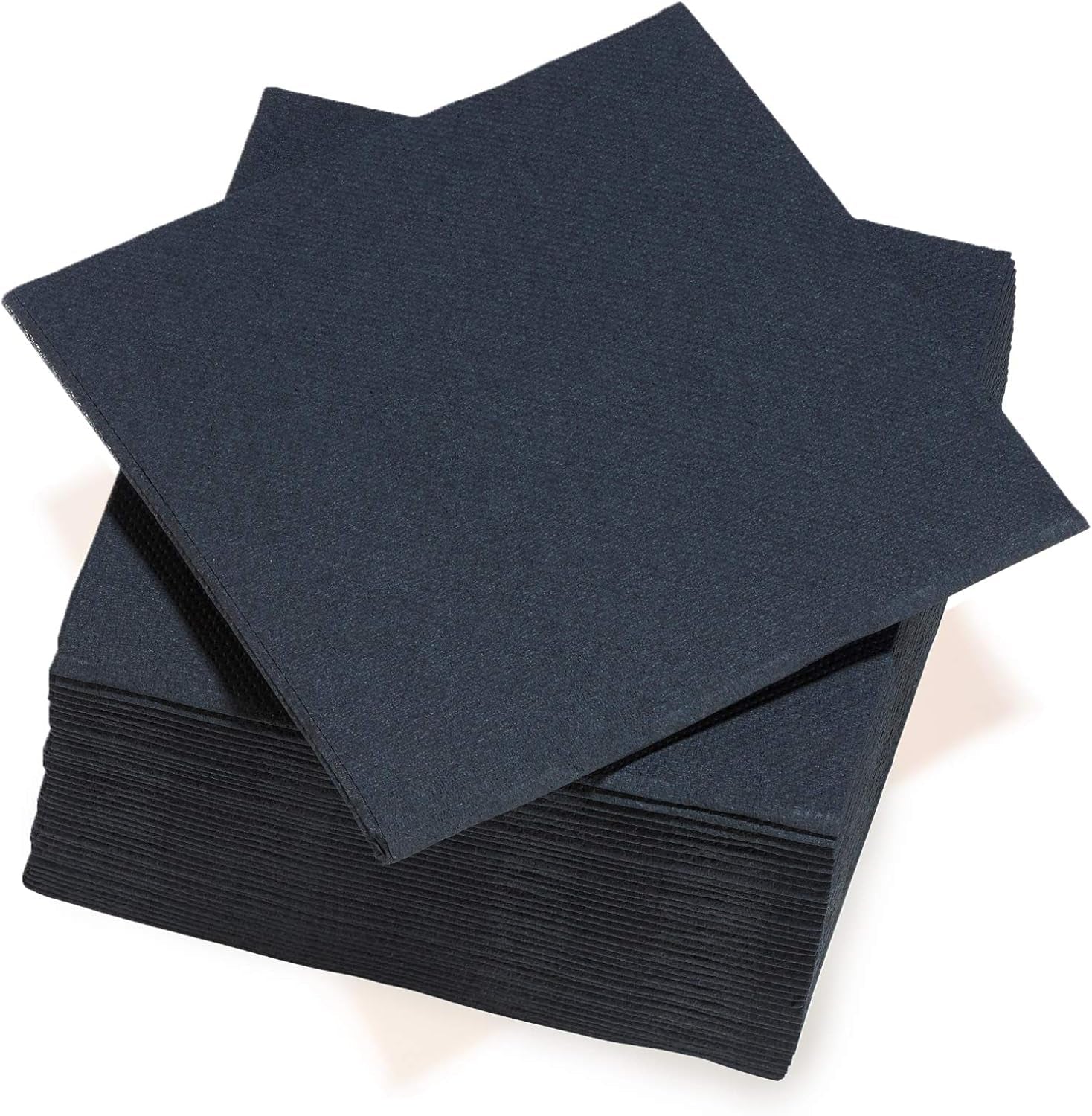 - Tex Touch pappersservetter - Svarta - Fsc®-certifierade servetter - Återvinningsbara och biologiskt nedbrytbara - Set med 40 stora svarta servetter 38 X 38 Cm