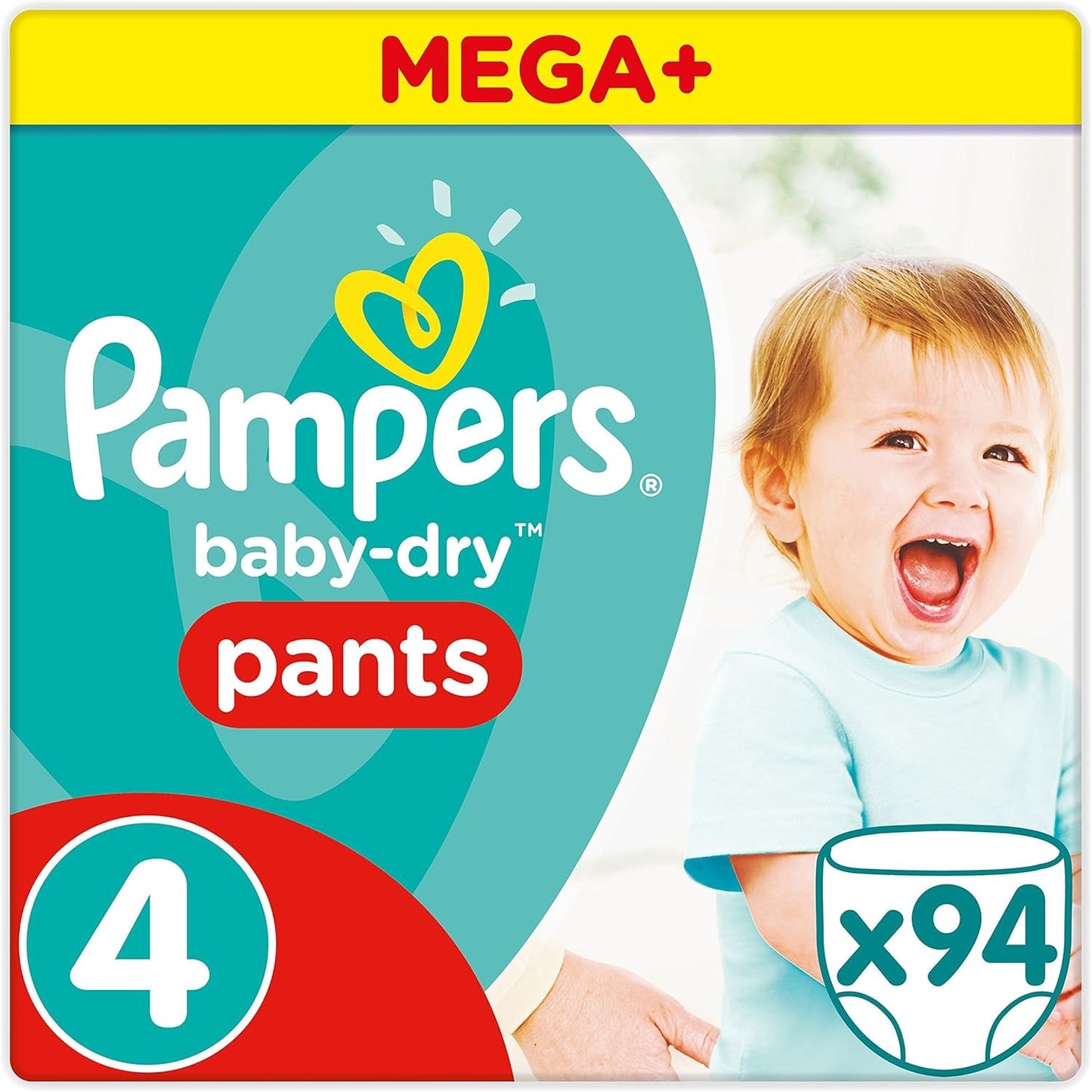 Pampers (gammal version), trosor, storlek 4, 9 kg-15 kg, trepack (1 x 88 blöjor)