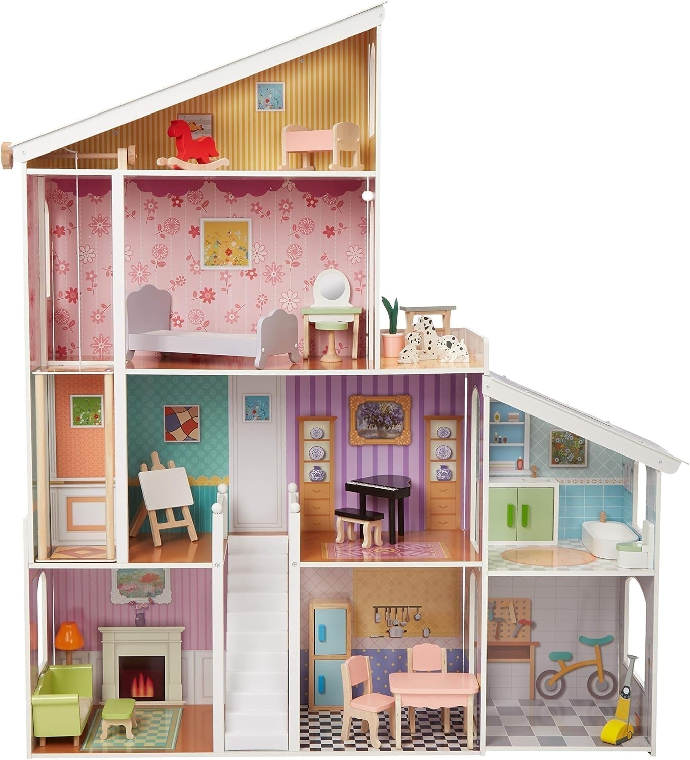Amazon Basics 4-lagers dockskåp och möbeltillbehör för 12" dockor Naty Shop Dollhouses Standardtitel