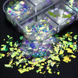 JMEOWIO Nail Glitter 12 Grids Mermaid Nail Art Dekoration Tillbehör Nageldesign