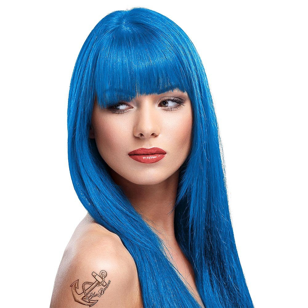Instruktioner semi-permanent hårfärg 88ml - Fluorescerande Orange Hårfärgning Naty Shop Lagoon blå 88 Ml (förpackning med 2)