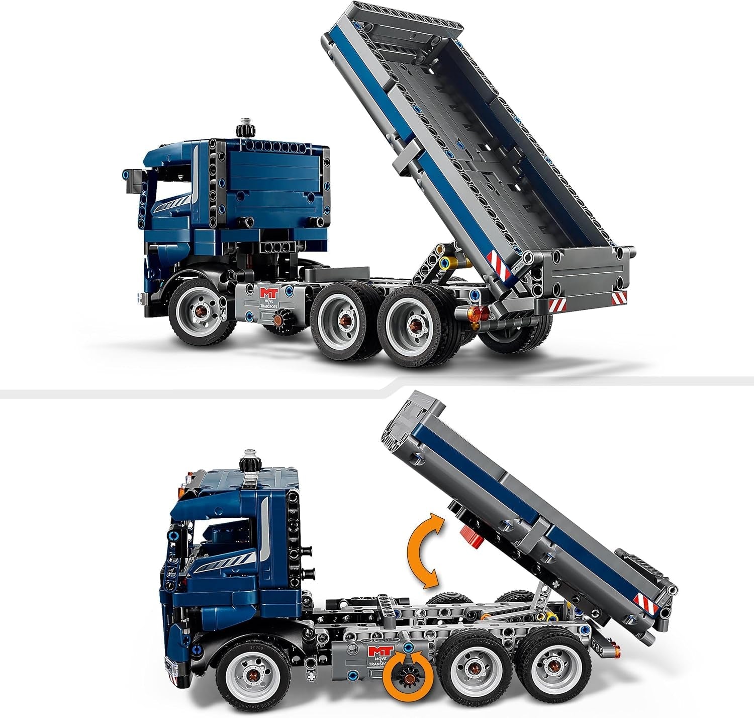 LEGO Technic Dump Truck leksak med ratt och rörlig dumper - blå byggfordon - presentidé för födelsedagar eller semester - byggset för pojkar och flickor från 9 år 42203 Byggset Besuche den LEGO-Store