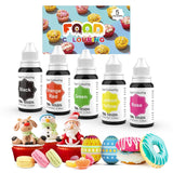 Matfärgning 9 x 10 ml, flytande matfärgning - Matfärgningsset för att dekorera kakor, macarons, munkar, fudge, glasyr, gör-det-själv-tvålar, glass, tvålfärg, spraypistolfärg