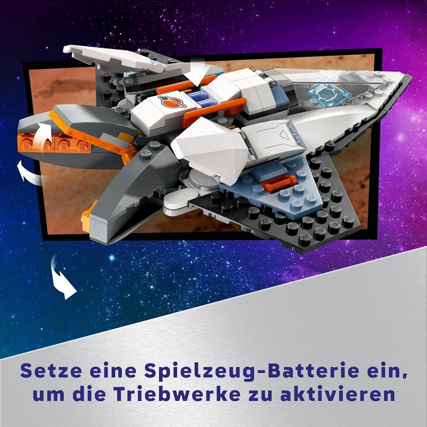 LEGO City Spaceship, rymdfärja rymdleksak för barn att bygga, pojkar och flickor från 6 år, set med astronautfigur 60430 Byggset Besuche den LEGO-Store