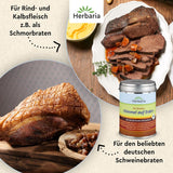 Herbaria Himmel auf Erden bio 100g M-Dose – fertiges Bio-Gewürzsalz für Rind-, Kalb- och Schweinefleisch als Braten eller Kurzgebratenes – in nachhaltiger Aromaschutz-Dose