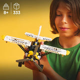 LEGO Technic Propeller Flygplan Byggleksak för barn Present för pojkar och flickor 8 år gamla 4-cylindrig kolvmotor Roterande propeller Flygplan modell 42198 Byggset Besuche den LEGO-Store