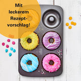 Birkmann, Easy Baking, Donutblech, Backform Für 6 Donuts, Mit Hochwertiger Antihaftbeschichtung, Ø 9 Cm, Mit Rezept, 881631 Formar och brickor för bakning Naty Shop