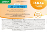 IAMS Delights Sea Collection Katzenfutter Nass - Multipack mit Fisch Sorten (Lachs, Thunfisch, Makrill, Seefisch) i sås, Nassfutter für Katzen från 1 Jahr, 12 x 85g