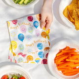 Högkvalitativ Grattis på födelsedagen Smileyansikte Papper Bordsservetter Ballongservetter för Party Catering Miljövänliga engångsservetter Komposterbara Slitstarka Återvinningsbara