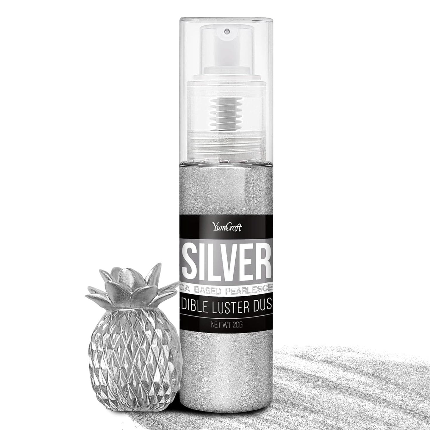 Ätbar glitterspray, 20 gram Naty Shop Silver
