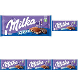 Milka Oreo – alpin mjölkchoklad fylld med knapriga bitar av oreokex och slät vaniljkräm – 100g