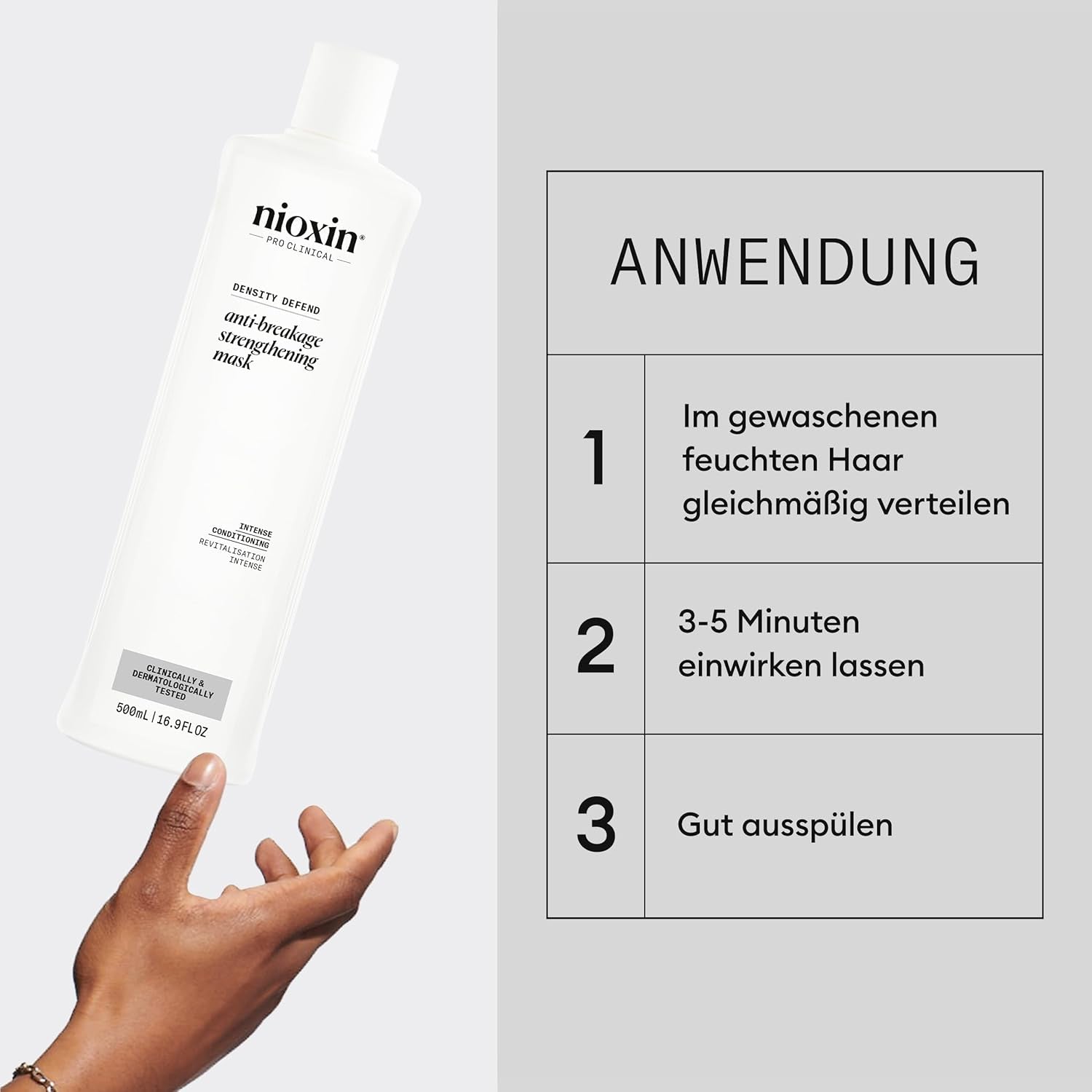 Nioxin Density Defend Anti-Breakage Strengthening Hair Mask - Återfuktande hårmask mot hårbrott, leave-in hårvård med C-vitamin Hårmask Naty Shop