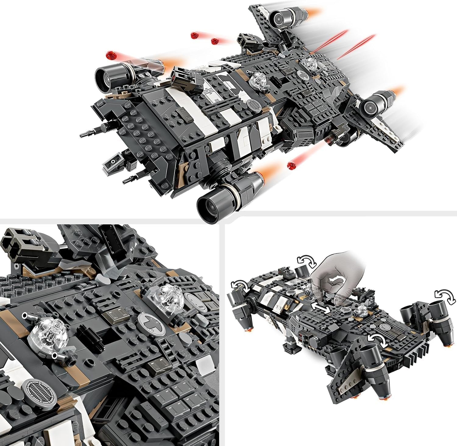LEGO Star Wars: Skeleton Crew Onyx Cinder, byggbar och samlarbar rymdskeppsleksak för pojkar och flickor med 5 tecken, presentidé för fans från 10 år 75374 Byggset Besuche den LEGO-Store