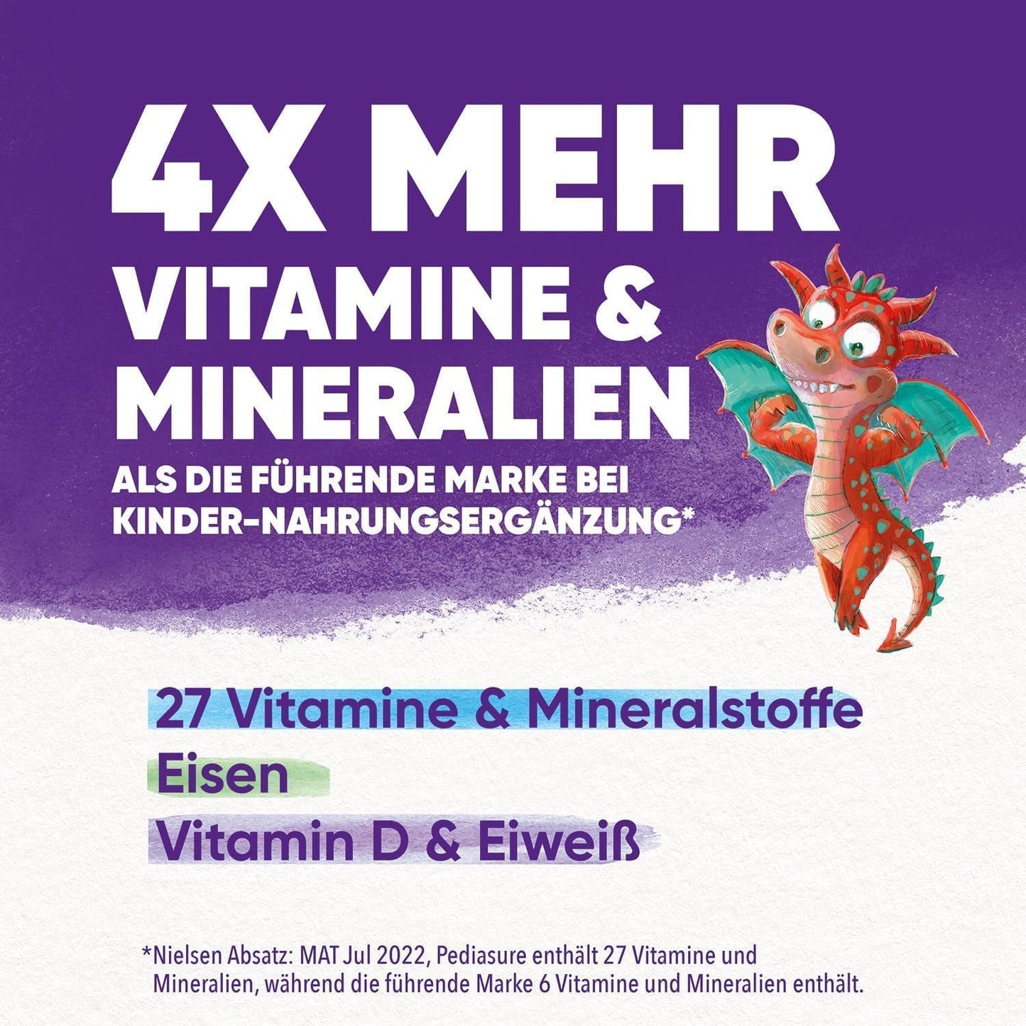 Pediasure Dragon's Power, Kosttillskott för barn från 1 år, 27 vitaminer och mineraler Naty Shop
