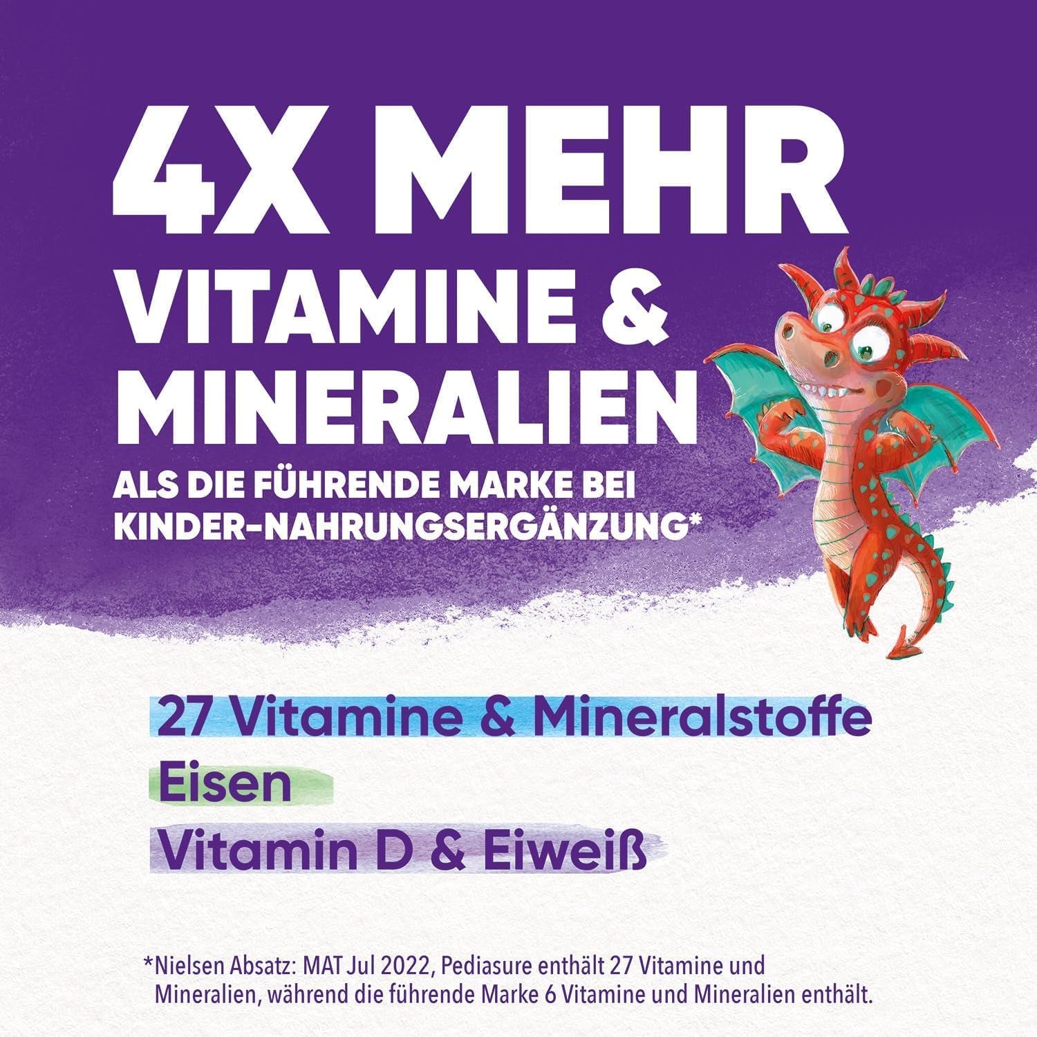 Pediasure Dragon's Power, Kosttillskott för barn från 1 år, 27 vitaminer och mineraler Naty Shop