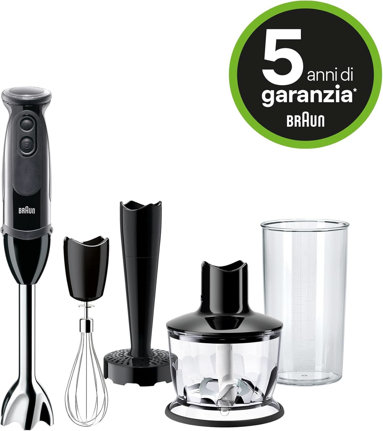 Braun Household Multiquick 5 MQ 5237 BK Standmixer 0,5 L Standmixer Schwarz 1000 W Kitchen Naty Shop