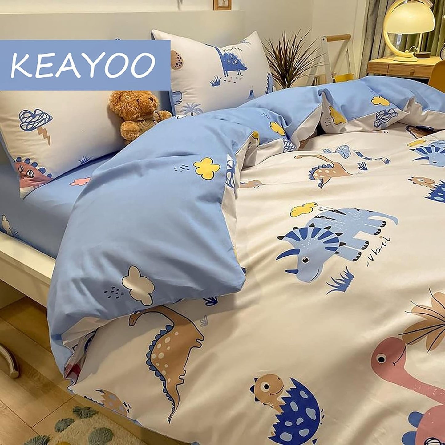 Sängkläder för barn, unisex, dinosaurier, bomull Sängkläder - barn Naty Shop
