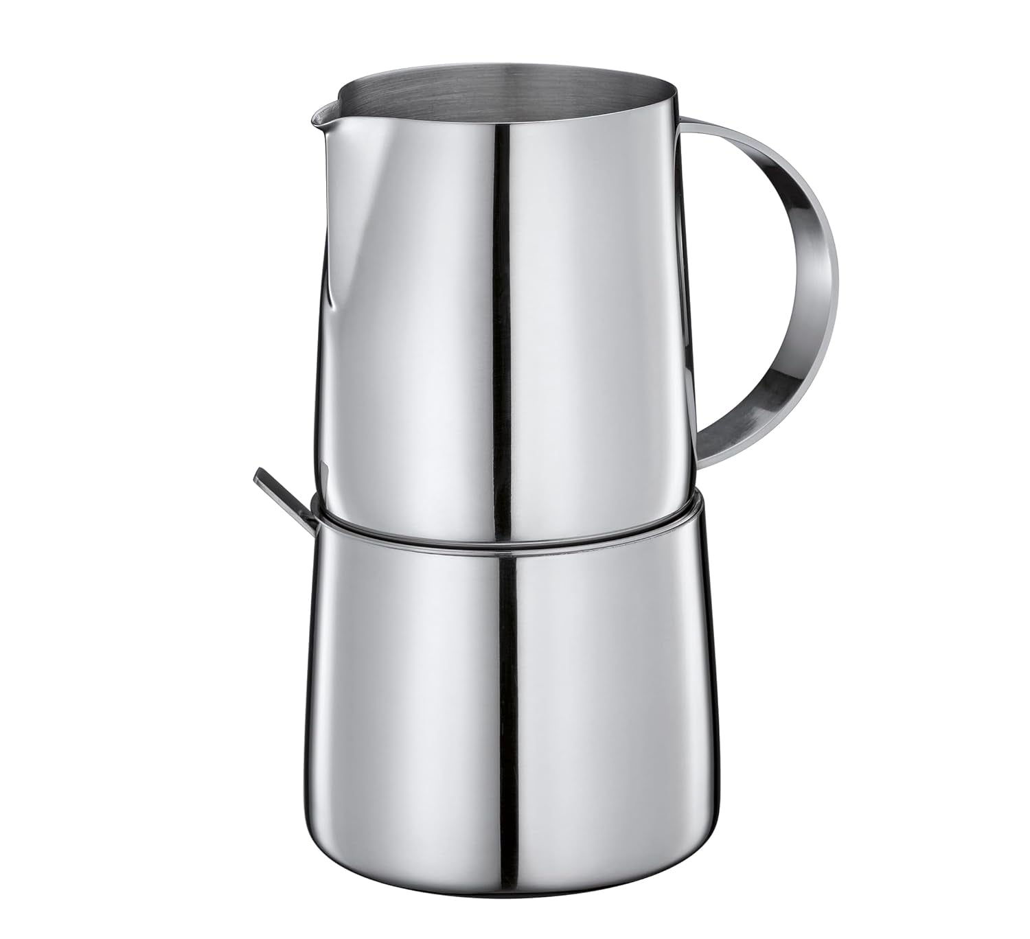 Cilio DELIZIA Tand och kopp mjölk | Kaffeservis | Mugg och behållare i rostfritt stål | Stapelbar | Med sked | Portioner 250 ml mjölk och 220 g socker