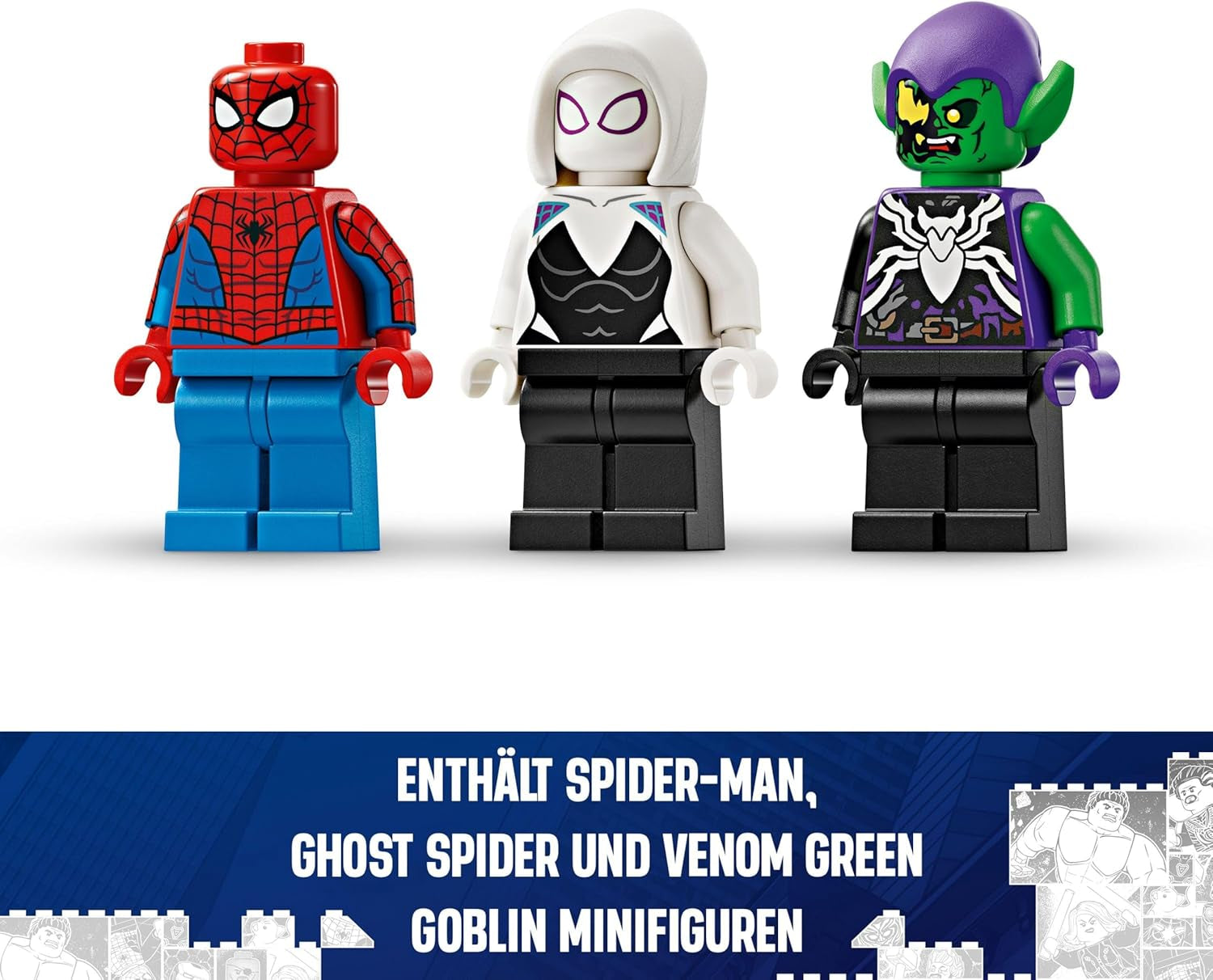 LEGO Marvel Spider-Man Race Car & Venom Green Goblin, Spidey-rollleksak med superhjältefigurer och byggbar bil, present till barn, pojkar och flickor 7 år gamla 76279 Byggset Beuche den LEGO-Store