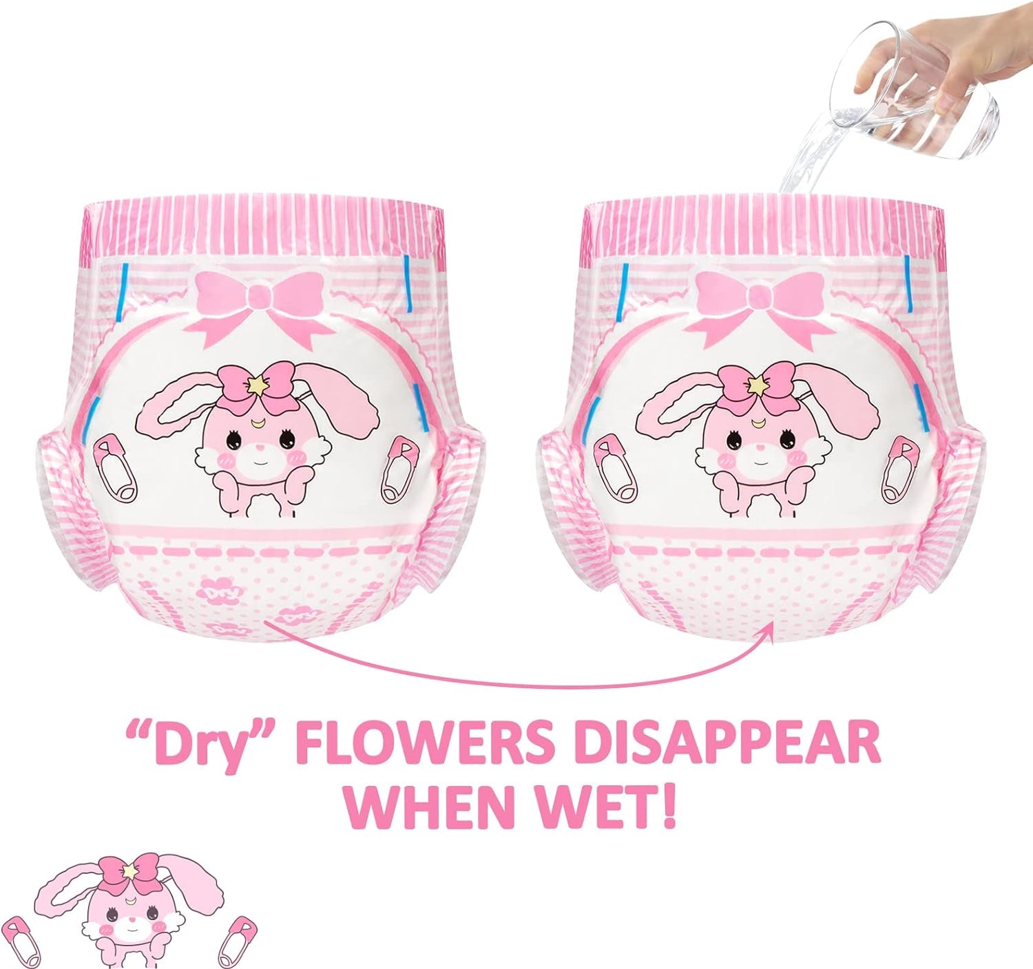 Vuxentryckta blöjor 5500-5800 ml, 10 st - Baby Usagi (XL)