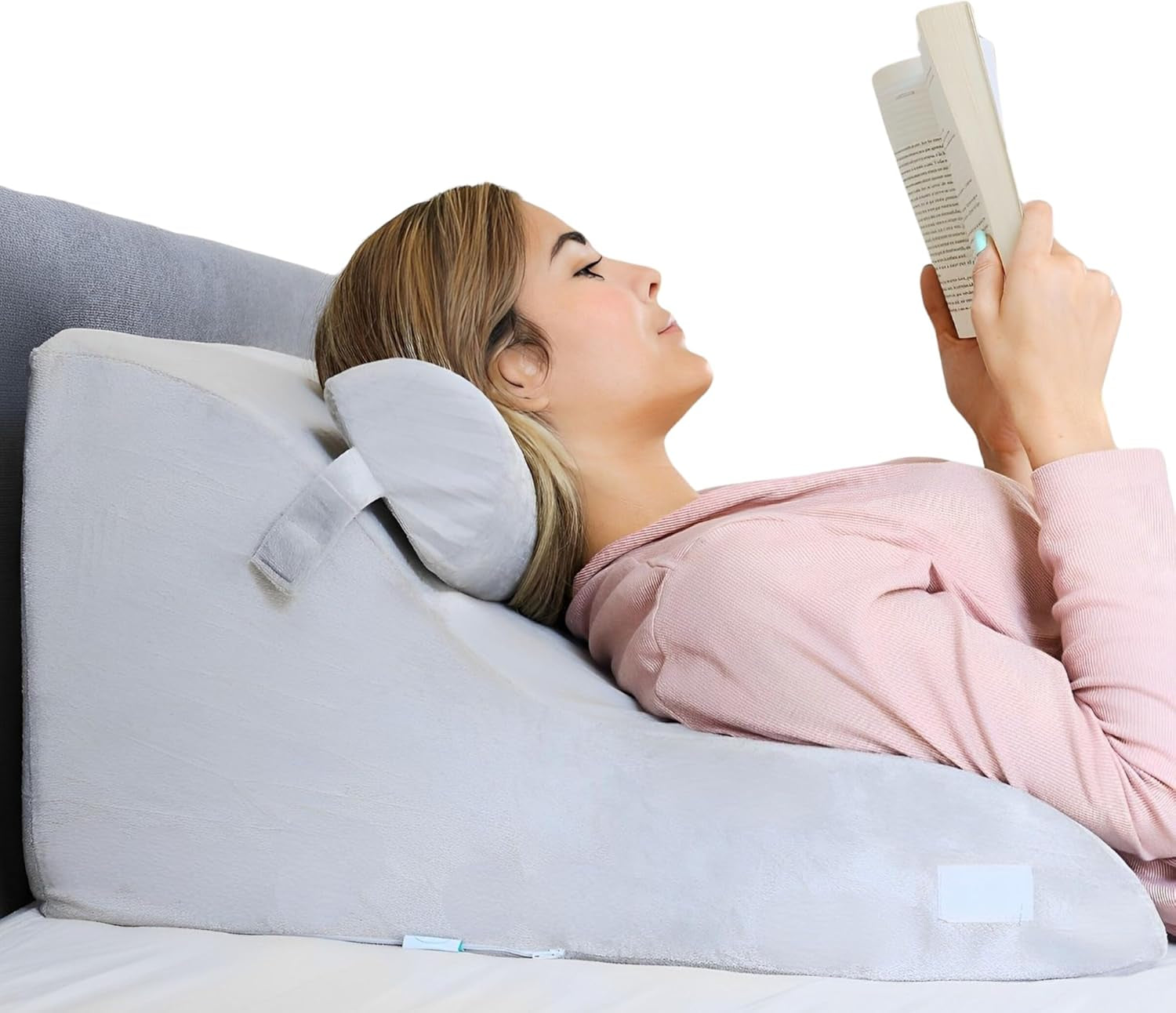 Memory Foam Läskudde | Ergonomisk ryggkudde och kil för säng, soffa och soffa | Ortopedisk stödkudde för ryggsmärtor och spänningar