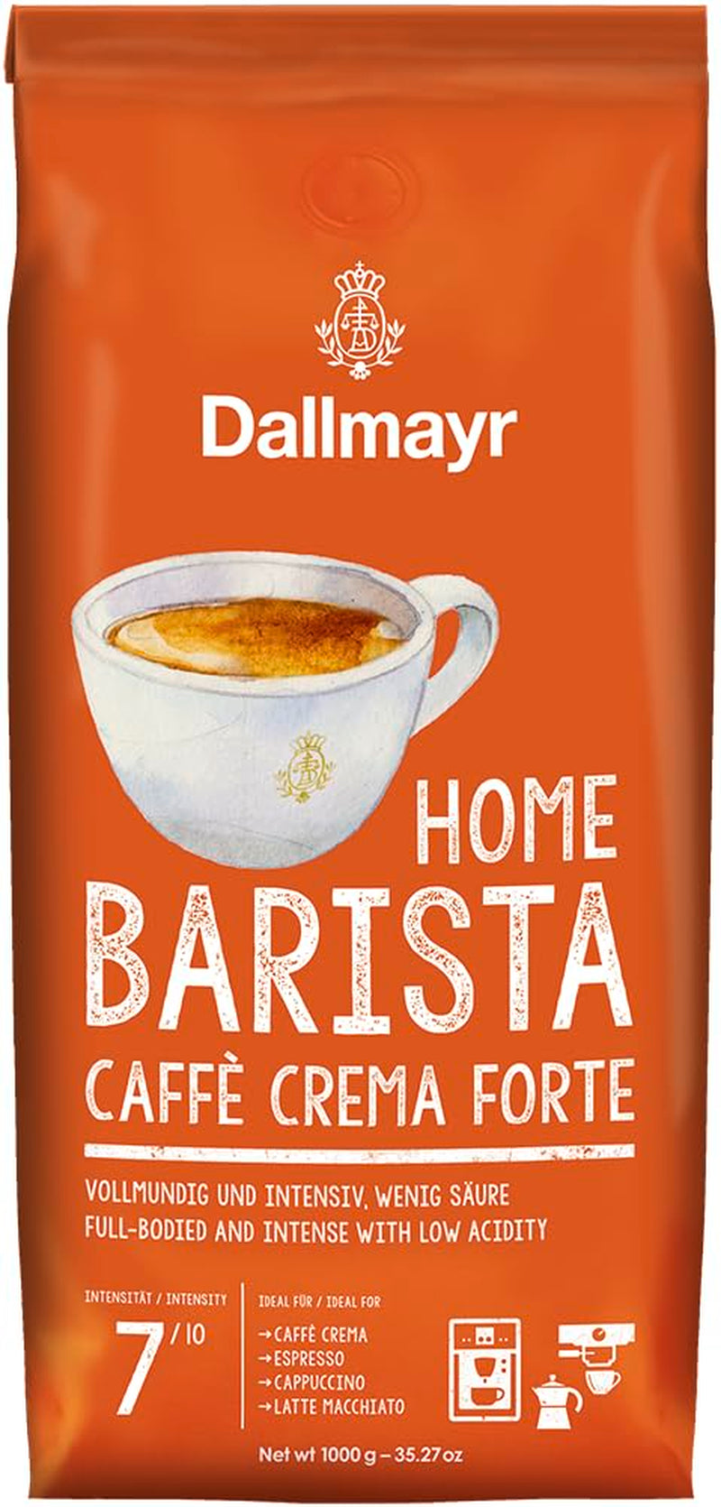 Hemma Barista Caffé Crema Forte 1000g hela bönor