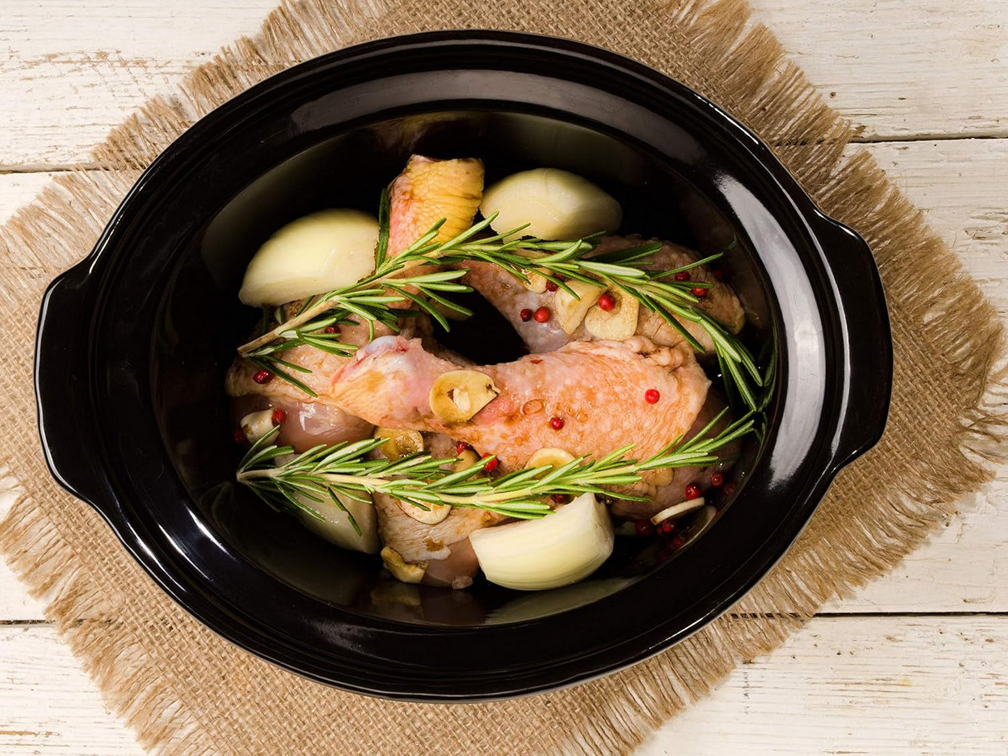 Beper BC.510 Slow Cooker, 280 W, 4,5 liter, keramiskt glas, svart och stål Slow Cooker Naty Shop
