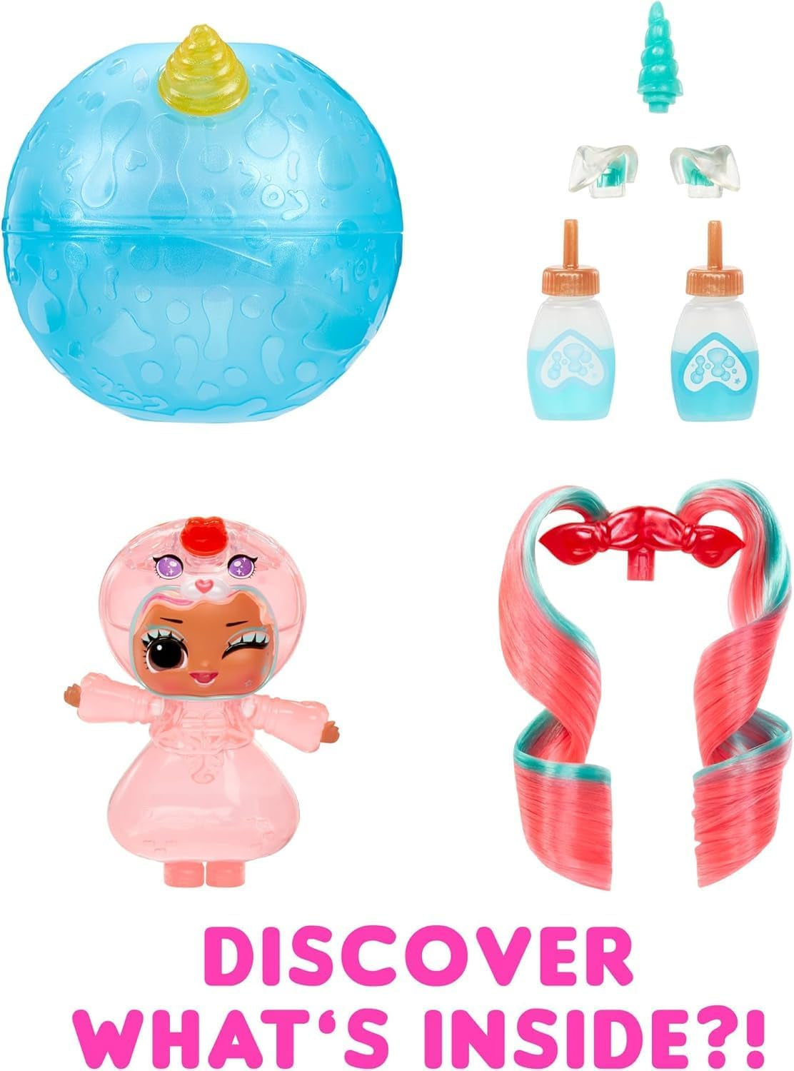 LOL Överraskning! Unicorns Tots - Innehåller 1 docka med klar kropp och lavalampeffekt, bepansrad förpackning, 8 samlardockor med 2 färgglada blandningar, för åldrarna 4 och uppåt