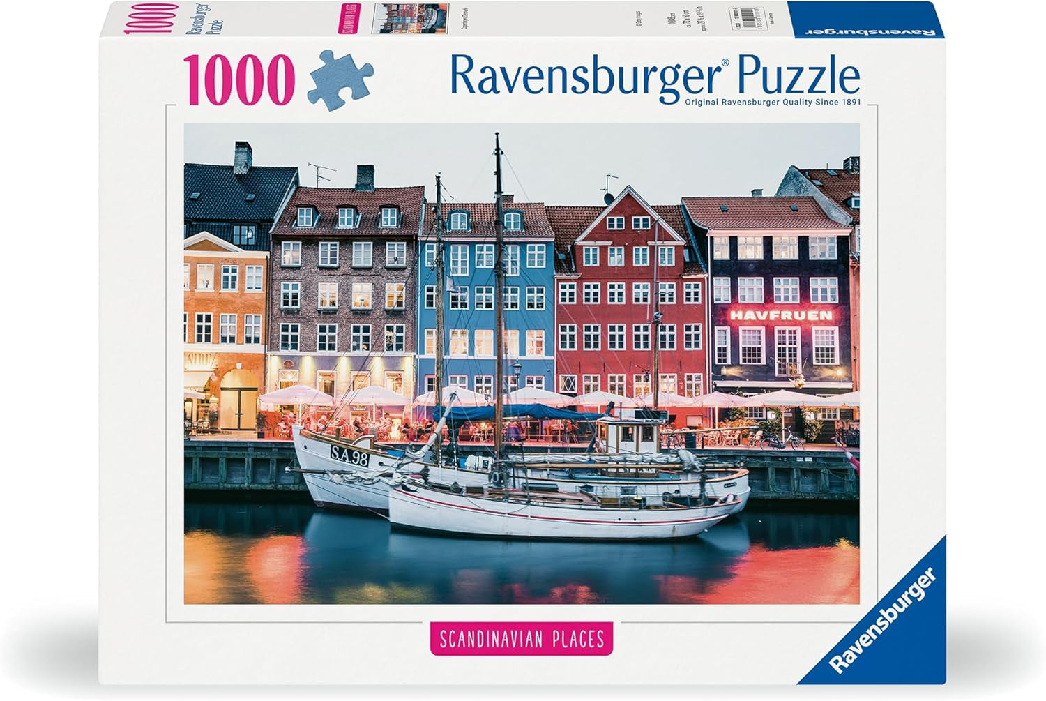 Ravensburger Puzzle Scandinavian Places 12000111 - Köpenhamn, Danmark - 1000 bitars pussel för vuxna och barn över 14 Puzzle Naty Shop
