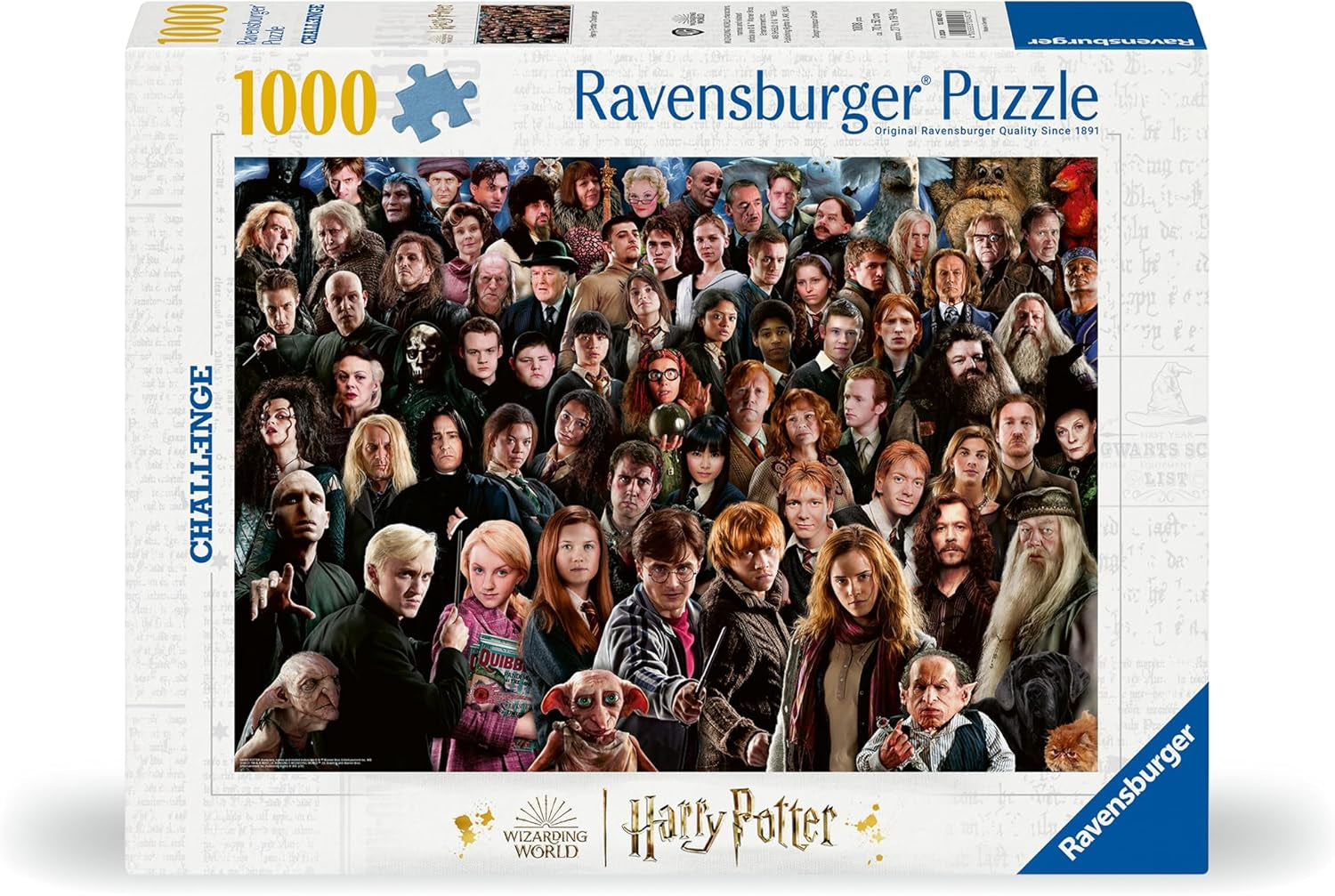 Ravensburger Harry Potter 1000 pusselbitar 12000457 - Över 70 karaktärer från Hogwarts trollkarlsvärld i ett pussel för vuxna och barn över 14 år Puzzle Naty Shop