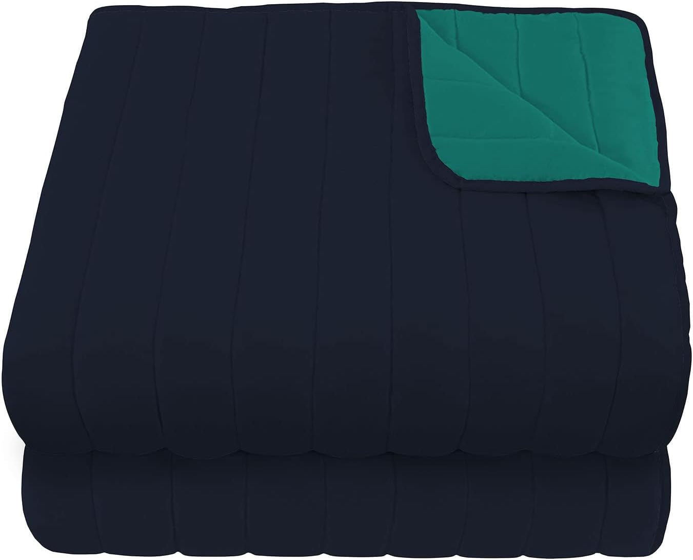 Italienska sängkläder Estivo enkelsäng, linne, Aqua, 170 X 270 Cm Täcken och täcken Naty Shop