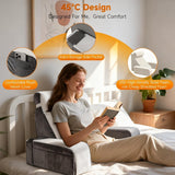 Stor läskudde med avtagbart nackstöd och armstöd, ryggkudde till sängen, ergonomisk ryggkudde med arm, ficka och tvättbart överdrag för läsning och tv-tittande.