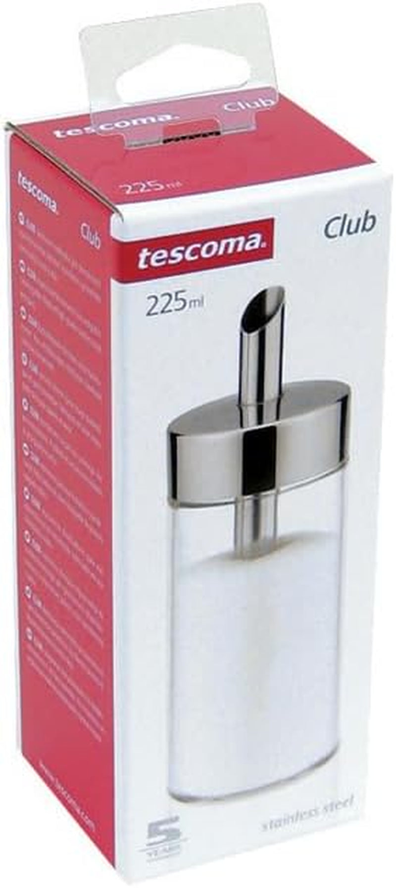 Tescoma glasskakare, borstat rostfritt stål, perfekt för vitt/brunt socker, 225 ml